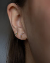 Curve Earrings - White Diamonds